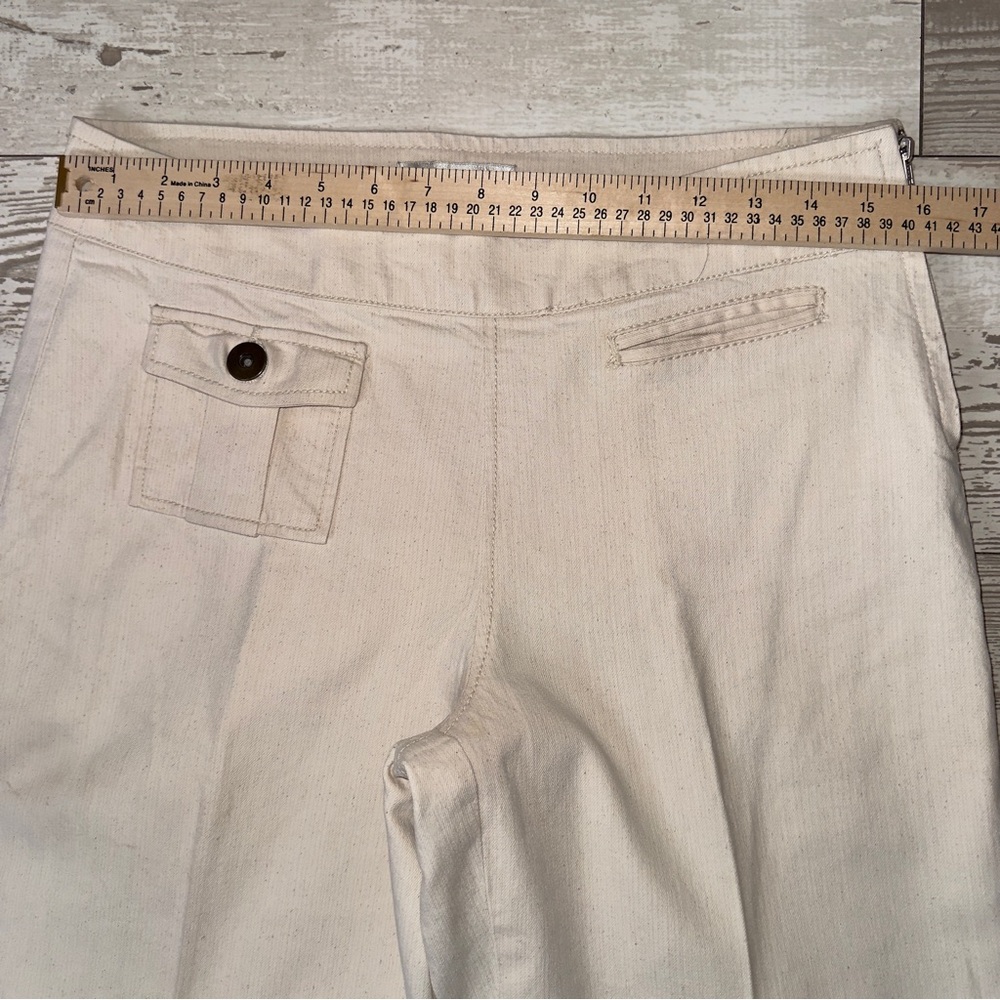 Susan Bristol Cream Stretch Straight-Leg Pants Women’s Size 6‎ - Picture 6 of 12
